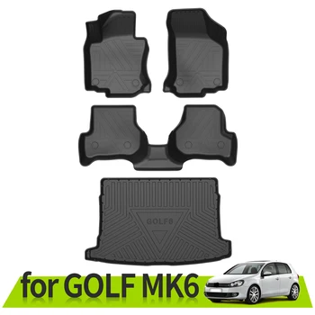 Автомобильные коврики для багажника VW GOLF MK6 2009-2013 Водонепроницаемые противоскользящие аксессуары 3D TPE для левостороннего вождения