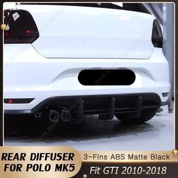 Автомобильный Диффузор заднего бампера, флаг, спойлер, Сплиттер для Volkswagen VW Polo MK5 GTI, Аксессуары для двух Четырехдверного Рестайлинга 2010-2018