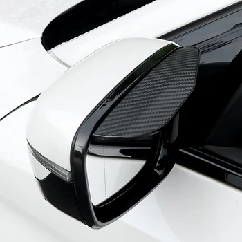 Автомобильный дождевик для зеркала заднего вида Поставляется с пенопластовой двухсторонней лентой 3 М, наклейкой из углеродного волокна ПВХ для украшения автомобиля, 1 Упаковка из 2 шт.