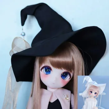 Аксессуары для кукол BJD подходят для шляпы волшебника размера 1/31/4 на Хэллоуин, черно-белая, 2 цвета, в
