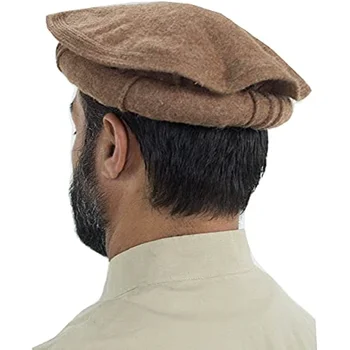 Афганский Пакуль, Афганская шляпа ручной работы, Мужская Племенная кепка Chitrali Pakol, Пешавари, Подарок, 100% шерсть