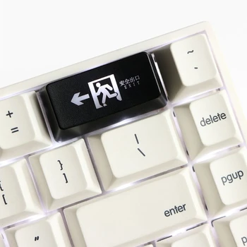 Безопасный Выход R1 2U Backspace Keycap Просвечивающие Колпачки для Клавиш с АБС-гравировкой и Подсветкой для Механической клавиатуры