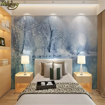 бейбехан природа пейзаж пейзаж лес снег вид papel de parede 3d большие фотообои фрески настенные обои для стен