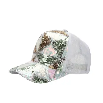 Бейсболка COKK, Женские летние шляпы для женщин, Сетчатая кепка с пайетками, Солнцезащитная шляпа Gorro, Модная Повседневная Уличная Регулируемая кепка
