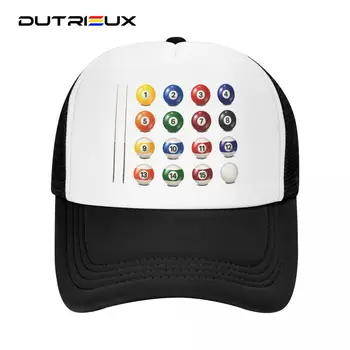Бейсбольная Кепка DUTRIEUX в стиле панк для бильярда с игровым мячом для пула, Женская Мужская Регулируемая Кепка для Дальнобойщика, Спортивные бейсболки-снэпбэк, Летние Шляпы