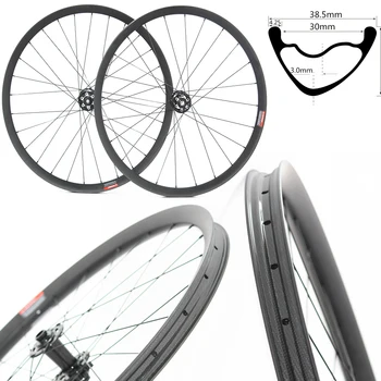 бескамерная Колесная Пара Горного Велосипеда Шириной 38 мм, 27,5-Дюймовые Карбоновые MTB Колеса 650B, Тип Крюка DH AM Enduro Wheel