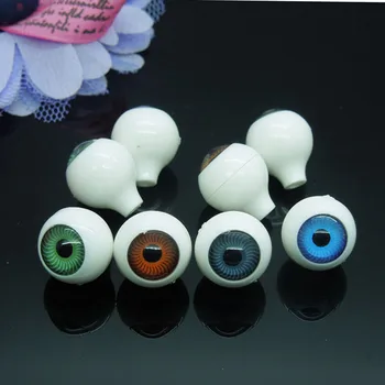 Бесплатная доставка 16 шт. (8 пар) Акриловые пластиковые кукольные глаза BJD EYES, Кукла Dollfie Eyes Глазные яблоки смешанного цвета 12 мм EA121
