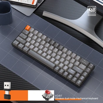 Беспроводная клавиатура Y9RF K68 с 68 клавишами 2,4 G, двойной цветной режим, 19 клавиш-без воздействия