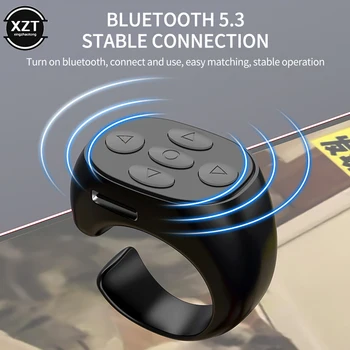 Беспроводной Bluetooth-кольцевой пульт дистанционного управления, портативный видеорегистратор для селфи на кончиках пальцев, автоматический просмотр страниц для телефона