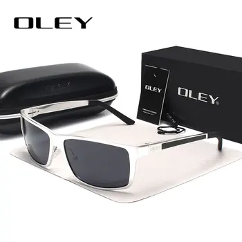 Бренд OLEY Квадратные Солнцезащитные очки с поляризованными линзами UV400, Аксессуары для очков, Мужские Солнцезащитные Очки Для мужчин/женщин, поддержка пользовательского логотипа