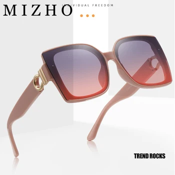 Брендовые дизайнерские Винтажные солнцезащитные очки MIZHO в большой оправе, женские Роскошные очки UV400 Для женской моды, Градиентные оттенки Oculos De Sol