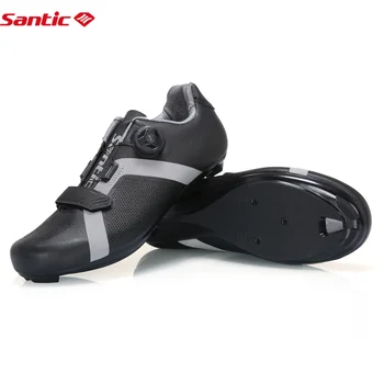 Велосипедная обувь Santic Унисекс, одежда для шоссейного велосипеда, Водонепроницаемая Регулируемая Устойчивая Велосипедная обувь с нейлоновой подошвой, Самоблокирующаяся KS20019