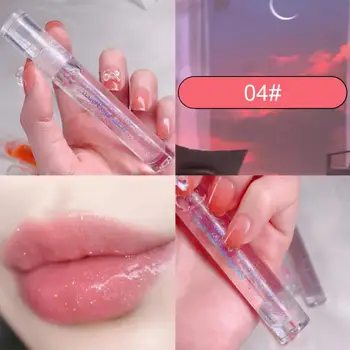 Влажный хрустальный Желейный блеск для губ, блестящее вишневое прозрачное масло для губ, Увлажняющая прозрачная жидкая Губная помада, Милый макияж, Корейская косметика