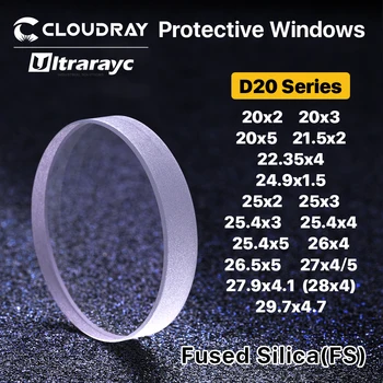 Волоконно-лазерные защитные стекла Ultrarayc D20-29mm из Кварцевого Плавленого Кремнезема для Волоконного лазера 1064nm BT210S/BT240S/BM109/BM111