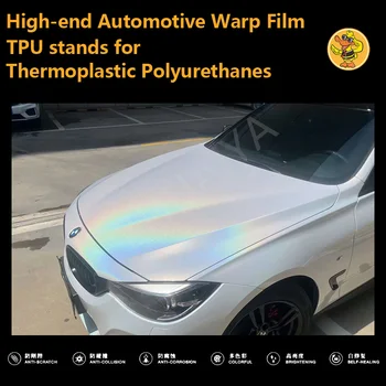Высококачественные автомобильные наклейки из ТПУ vinilo adhesivo para для авто, виниловая пленка, покрывающая покрытие, цветной Лазерный белый