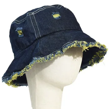 Выстиранная Джинсовая шляпа Рыбака, Женская Летняя хлопковая панама, Складные шляпы-ведра, Кепки-бобы, Кепки в стиле хип-хоп, Gorros, Мужчины, женщины