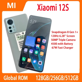 Глобальная Встроенная память Смартфон Xiaomi Mi 12S 128 ГБ / 256 ГБ Snapdragon 8 + Gen 1 50MP Объектив Leica 120 Гц 6,28 
