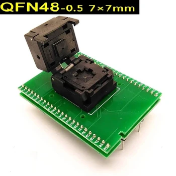 Горящая база QFN48 с шагом 0,5 мм, тестовая база 7 * 7 мм, база для сжигания шрапнели, программирующая база, шаг штыря 0,5 мм.