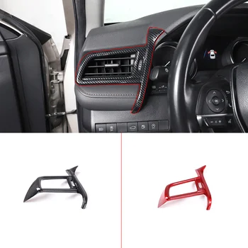 Для 2018-2021 Toyota Camry XV70 ABS carbon fiber car main driving center console боковая рамка воздуховыпуска наклейка на крышку автозапчастей