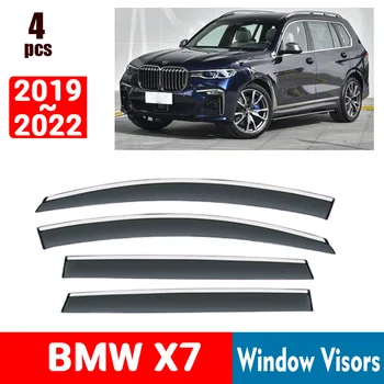 Для BMW X7 2019-2022 Оконные Козырьки Защита От Дождя Окна Дождевик Дефлектор Тент Щит Вентиляционная Защита Козырек Отделка Крышки