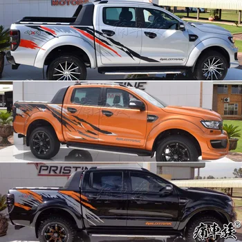 Для Ford Ranger автомобильные наклейки с цветами, пикапы Rangers, модифицированные наклейки на передние стороны автомобиля Raptor F150