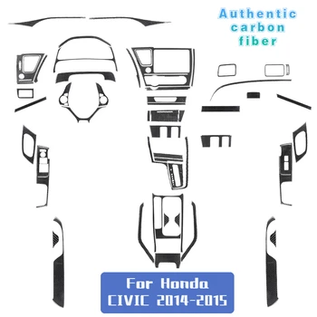 Для Honda CIVIC 2014-2015, автомобильные наклейки из черного углеродного волокна, аксессуары для интерьера, красивая защита и украшение
