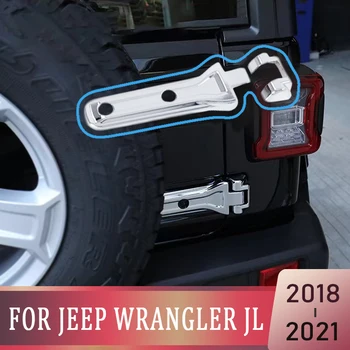 Для Jeep Wrangler JL 2018-2023 Наклейки На Автомобильную Крышку Отделка Багажника Задняя Дверь Кронштейн Запасного Колеса Шарнирные Аксессуары Декоративные Детали