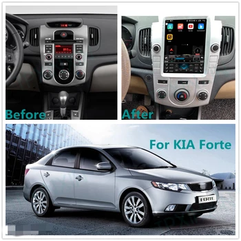 Для KIA Forte Android 10 Автомобильный стерео Автомобильный радиоприемник с экраном Tesla Radio Мультимедийный плеер Автомобильный GPS навигатор Головное устройство Carplay DSP
