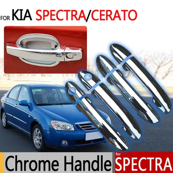 Для KIA Spectra 2004-2009 Cerato Хромированная отделка, Наружные дверные ручки, чехлы 2005 2006 2007 2008, Аксессуары, Наклейки для стайлинга автомобилей