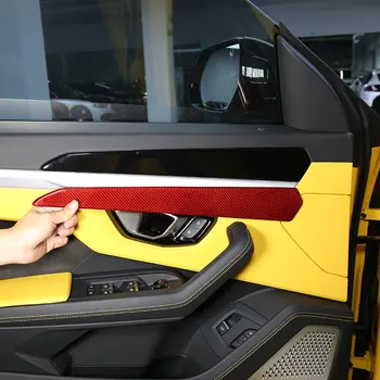Для Lamborghini URUS 2018-2021 Внутренняя Дверная панель Автомобиля Из Настоящего Углеродного Волокна, Декоративная Защитная Накладка, Наклейка Для Отделки, Автомобильные Аксессуары