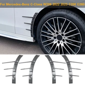 Для Mercedes-Benz C-Class W206 2022 2023 C200 C260 C43 AMG Передний Задний Бампер Колеса Брови Спойлер Накладка Наклейка Тюнинг Автомобиля