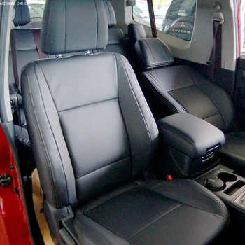 Для Mitsubishi Pajero 3 Двери 2008 2009 2010 2011 2012 Изготовленные На Заказ Чехлы Для автомобильных сидений из Искусственной кожи Комплект Защитных Аксессуаров для Интерьера