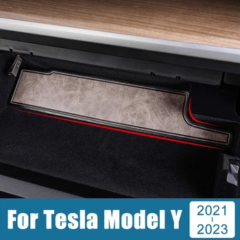 Для Tesla Model Y ModelY 2021 2022 2023 Автомобильный нескользящий дверной паз из искусственной кожи, коврик для хранения, Коврик для чашки воды, Аксессуары для украшения
