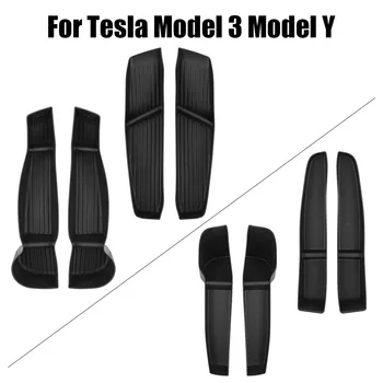 Для Tesla Модель 3 Модель Y Боковая Дверь Автомобиля, Ящик Для Хранения, Держатель, Аксессуары, Ручка Передней Задней Двери, Подлокотник, Лоток, Органайзер, 4 шт./компл.
