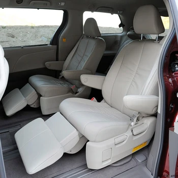 Для Toyota Sienna L3 2010 2011 2012 2013 2014 2015 2016 2017 2018 2019 2020 7- Чехлы для автомобильных сидений из искусственной кожи, изготовленные на заказ