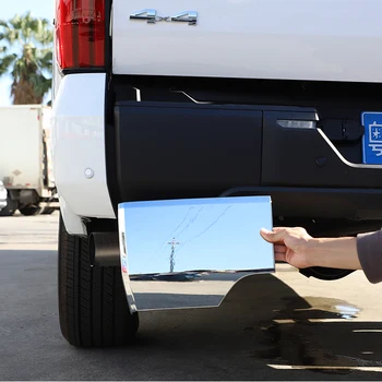 Для Toyota Tundra 2022-2023 пикапы Защита панели заднего Бампера Автомобиля Декоративная Крышка Наклейки ABS Аксессуары для защиты заднего бампера