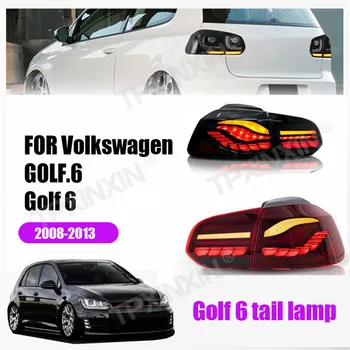 Для Volkswagen GOLF Golf 6 2008-2013, задний фонарь, светодиодная сборка, модернизация рулевого управления, тормоз, вождение, Автоаксессуары DRL