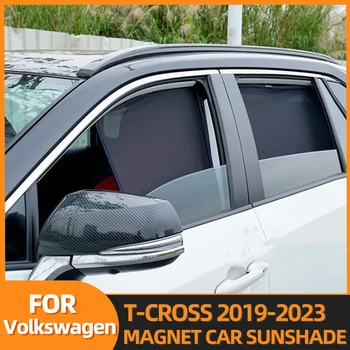 Для Volkswagen VW T-CROSS TCROSS 2019-2023 Магнитный Солнцезащитный Козырек На Боковое Стекло Автомобиля Солнечный Солнцезащитный Козырек Солнцезащитный Козырек T CROSS