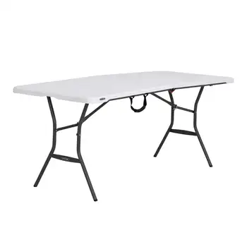 Долговечный 6-футовый складной стол, легкий коммерческий, белый (280857)