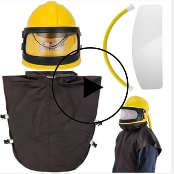 Защитный шлем для пескоструйной обработки из АБС, пылезащитная маска, вытяжной колпак с устройством регулировки температуры