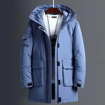 Зимнее теплое пальто, хлопковая куртка, длинное пальто, пуховик для мужчин