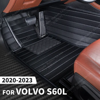 Изготовленные На заказ Коврики Из Углеродного волокна Для Volvo S60 (S60L) 2020 2021 2022 2023 Ковровое Покрытие Для Ног Аксессуары Для интерьера Автомобиля