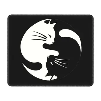 Коврик Для мыши Yin And Yang Cat, Противоскользящая Резиновая Основа, Игровой Коврик Для Мыши, Аксессуары Для Солнца И Луны, Офисный Компьютерный Коврик для ПК Yin Yang