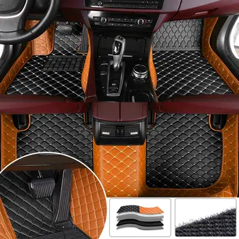 Кожаные Автомобильные коврики Полный комплект Для MERCEDES BENZ GL-Class X164 2006-2012 2013-2016, Ковры для укладки, Автоматические накладки для ног