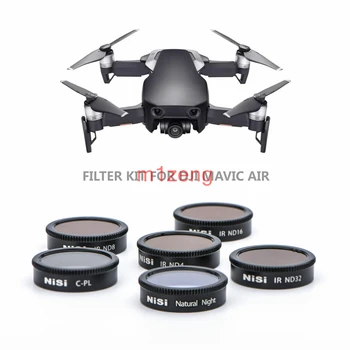 комплект защитных фильтров cpl + nd4 + nd8 + nd16 + nd32 + natural night Lens для камеры DJI mavic air drone