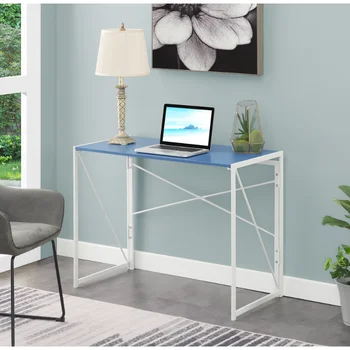 Концепции удобства Дополнительный складной стол, синие/белые столы настольный игровой компьютерный стол
