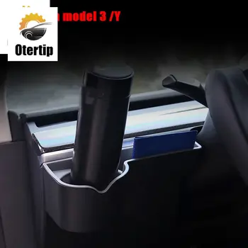 Коробка для хранения Otertip для Tesla Model 3 / Y, Приборная панель, держатель стакана для воды, Материал ABS, автомобильный аксессуар, Коробка для хранения, аксессуар