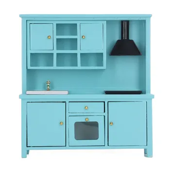 Кухонный шкаф в масштабе 1: 12, Кукольный домик, Деревянная Миниатюрная кухонная мебель, Мини-шкаф, модель индукционной плиты для детей