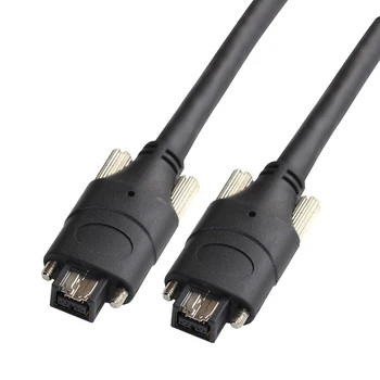 линия FireWire 800 9pin длиной 1 м IEEE-1394 B-B 9pin-9pin с фиксированными отверстиями для винтов Линии для интерфейсного промышленного соединительного кабеля