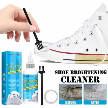 Маленький артефакт для чистки белой обуви, средство для отбеливания обуви, не оставляющее пятен по краям обуви, осветляющее очиститель 100 мл
